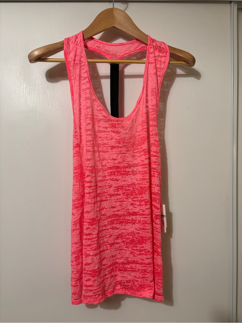 Everlast Neon Pink Burnout Raceback Tank Size XL Athletic Running Fitness 80s